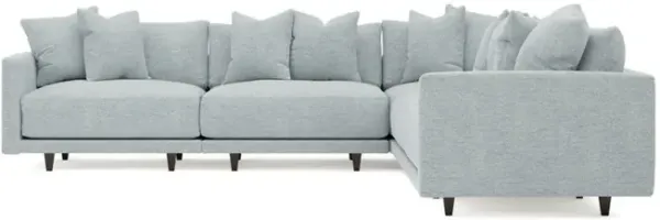 Toulouse Mist Performance Modular 5-Piece Corner Sectional - 129"