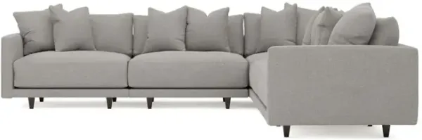 Toulouse Pebble Performance Modular 5-Piece Corner Sectional - 129"