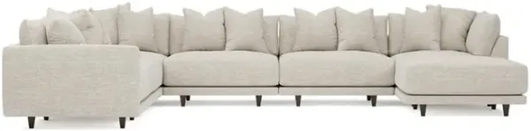 Toulouse Dune Performance Modular 7-Piece Corner Sectional With Ottoman - Right End - 166"