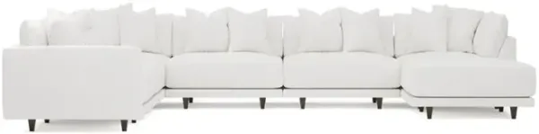 Toulouse Swan Performance Modular 7-Piece Corner Sectional With Ottoman - Right End - 166"