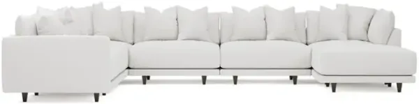 Toulouse Sugar Performance Modular 7-Piece Corner Sectional With Ottoman - Right End - 166"