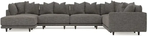 Toulouse Truffle Performance Modular 7-Piece Corner Sectional With Ottoman - Left End - 166"