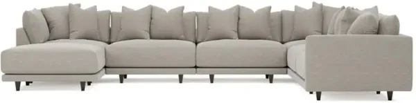 Toulouse Dove Performance Modular 7-Piece Corner Sectional With Ottoman - Left End - 166"