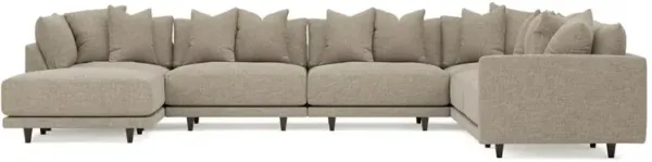 Toulouse Sand Modular 7-Piece Corner Sectional With Ottoman - Left End - 166"