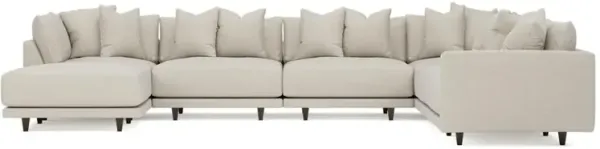 Toulouse Biscuit Performance Modular 7-Piece Corner Sectional With Ottoman - Left End - 166"