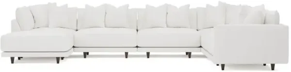 Toulouse Swan Performance Modular 7-Piece Corner Sectional With Ottoman - Left End - 166"