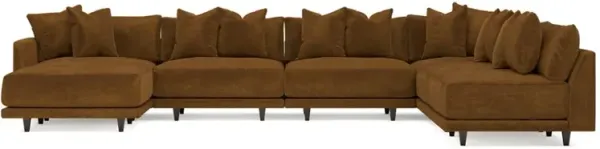 Toulouse Amber Modular 7-Piece Corner Sectional With Ottoman - Left End - 171"