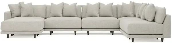 Toulouse Fog Modular 7-Piece Corner Sectional With Ottoman - Left End - 171"