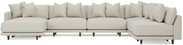 Toulouse Biscuit Performance Modular 7-Piece Corner Sectional With Ottoman - Left End - 171"