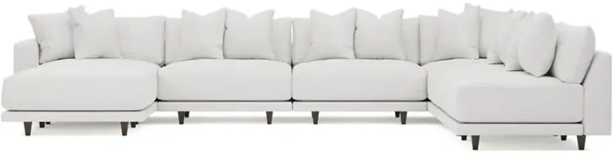 Toulouse Sugar Performance Modular 7-Piece Corner Sectional With Ottoman - Left End - 171"