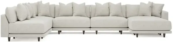 Toulouse Porcelain Performance Modular 7-Piece Corner Sectional With Ottoman - Right End - 171"