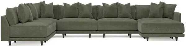 Toulouse Sage Green Modular 7-Piece Corner Sectional With Ottoman - Right End - 171"
