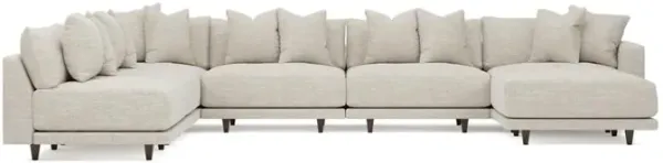 Toulouse Dune Performance Modular 7-Piece Corner Sectional With Ottoman - Right End - 171"