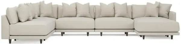 Toulouse Biscuit Performance Modular 7-Piece Corner Sectional With Ottoman - Right End - 171"