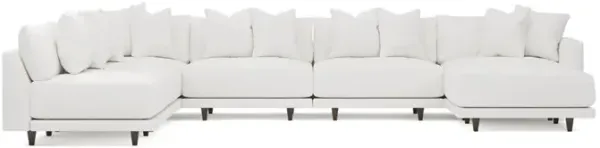 Toulouse Swan Performance Modular 7-Piece Corner Sectional With Ottoman - Right End - 171"