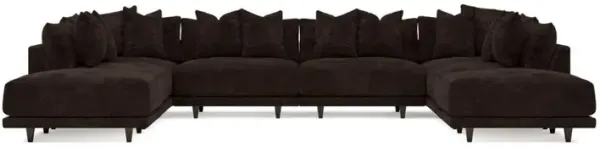 Toulouse Dark Chocolate Modular 8-Piece U-Shaped Sectional - 166"