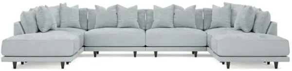 Toulouse Pale Blue Modular 8-Piece U-Shaped Sectional - 166"