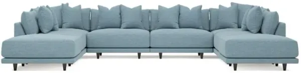 Toulouse Eggshell Blue Performance Modular 8-Piece U-Shaped Sectional - 166"