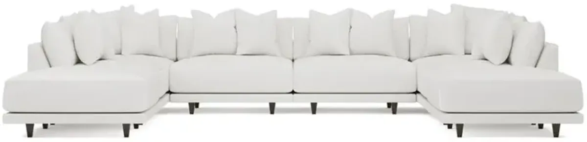 Toulouse Snow Performance Modular 8-Piece U-Shaped Sectional - 166"
