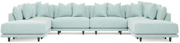 Toulouse Sea Mint Performance Modular 8-Piece U-Shaped Sectional - 166"