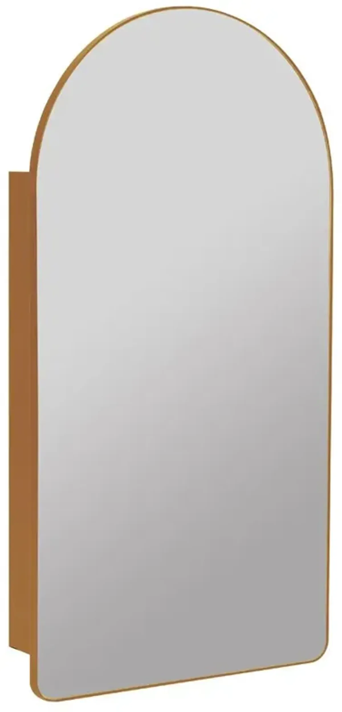 Alaina Modern Classic Gold Arched Medicine Cabinet Mirror