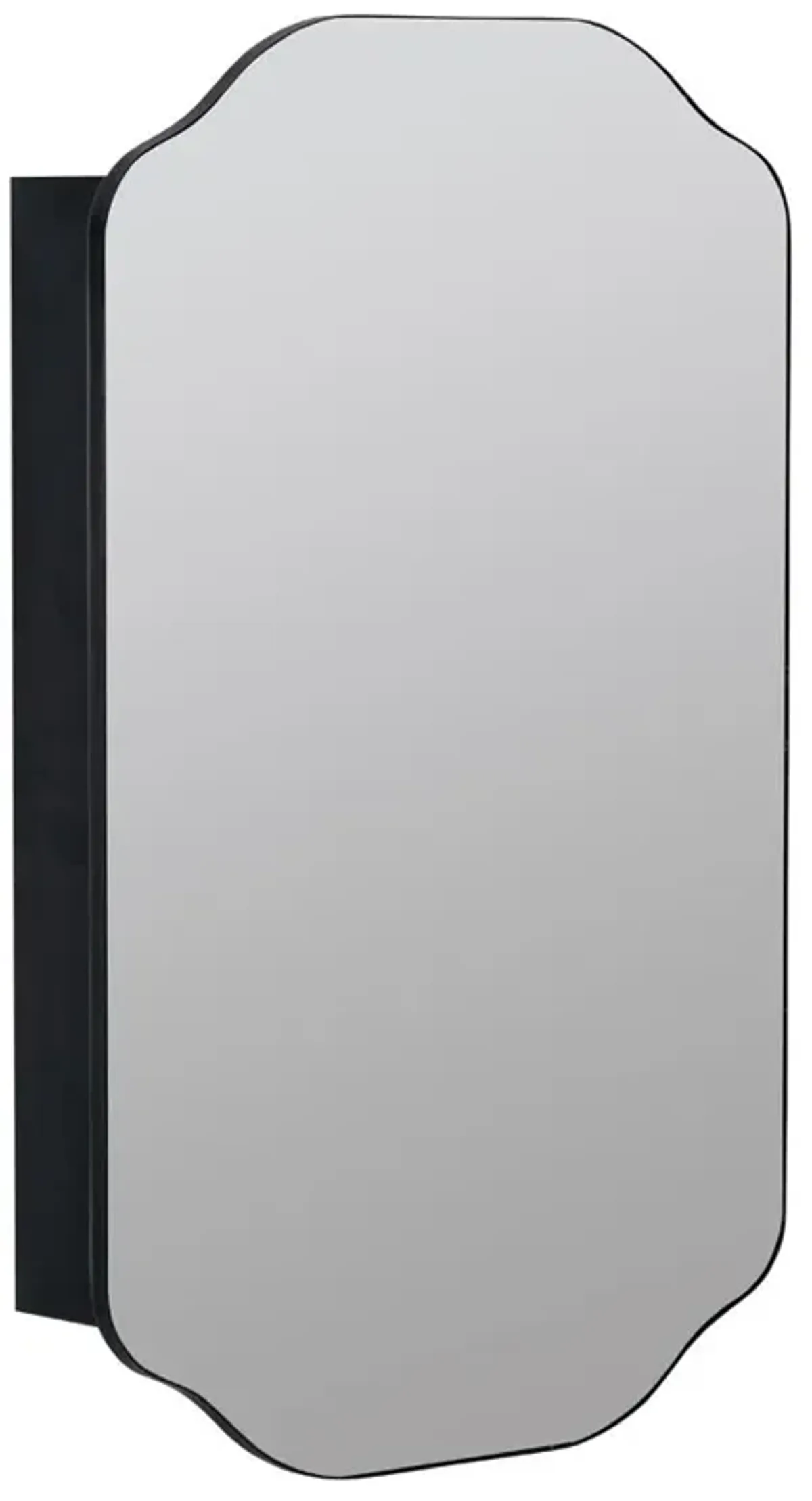 Amy Hollywood Regency Black Medicine Cabinet Mirror