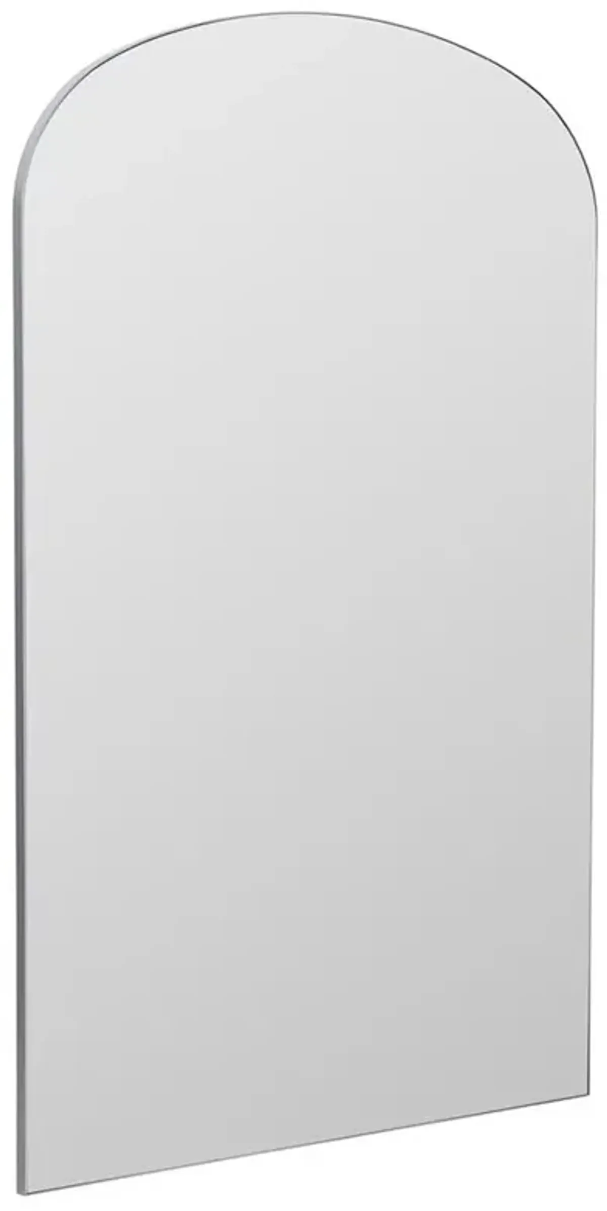 Frodo Mid Century Modern Silver Arched Floor Mirror