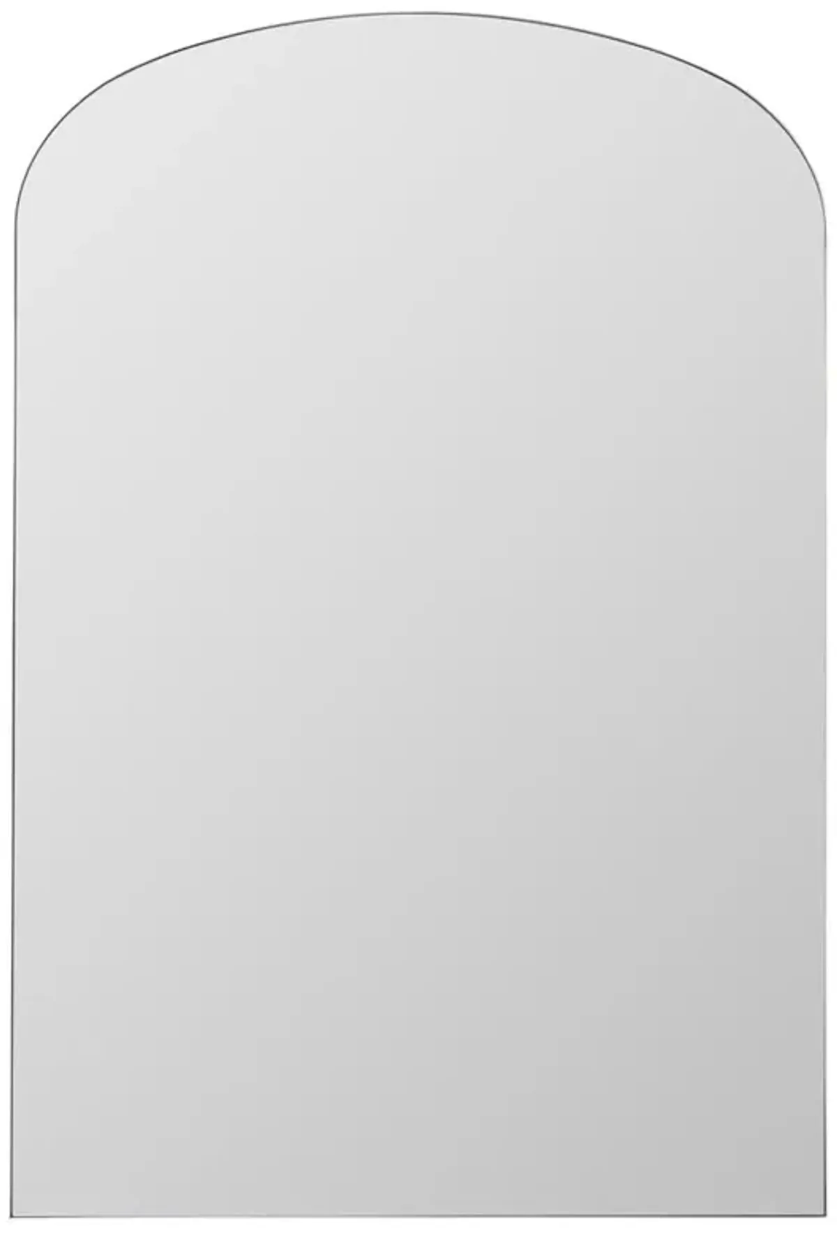 Frodo Mid Century Modern Silver Arched Floor Mirror