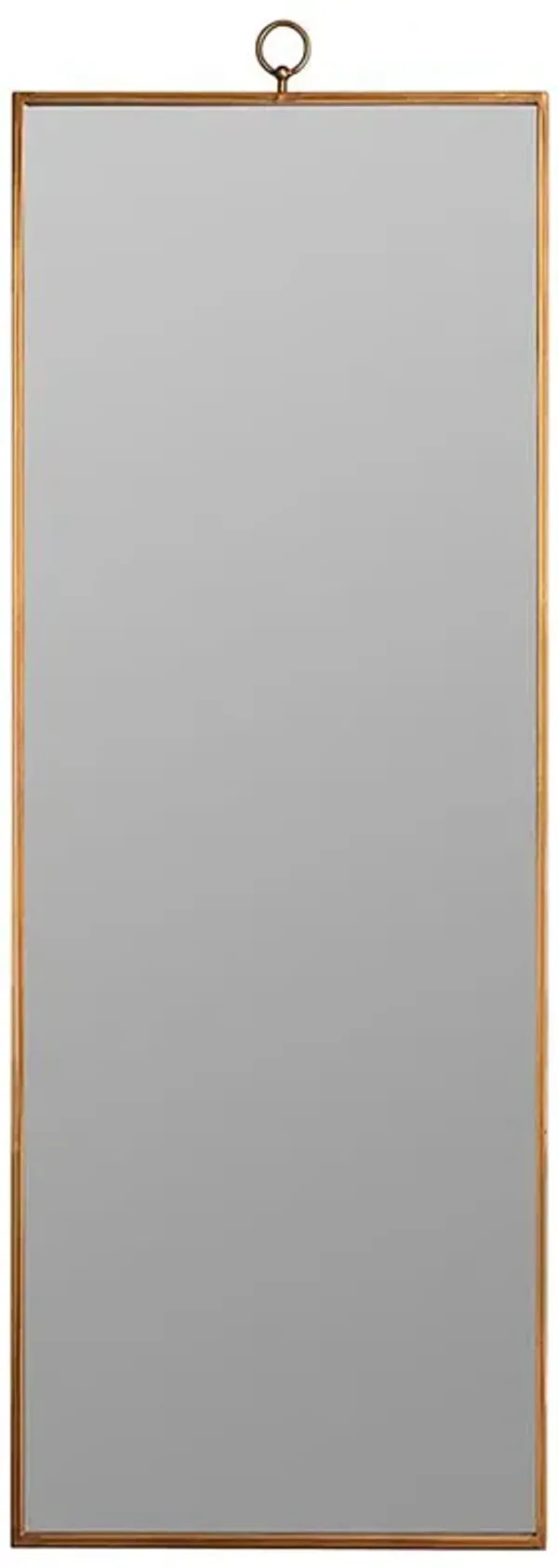 Eloise Hollywood Regency Antique Gold Rectangular Floor Mirror