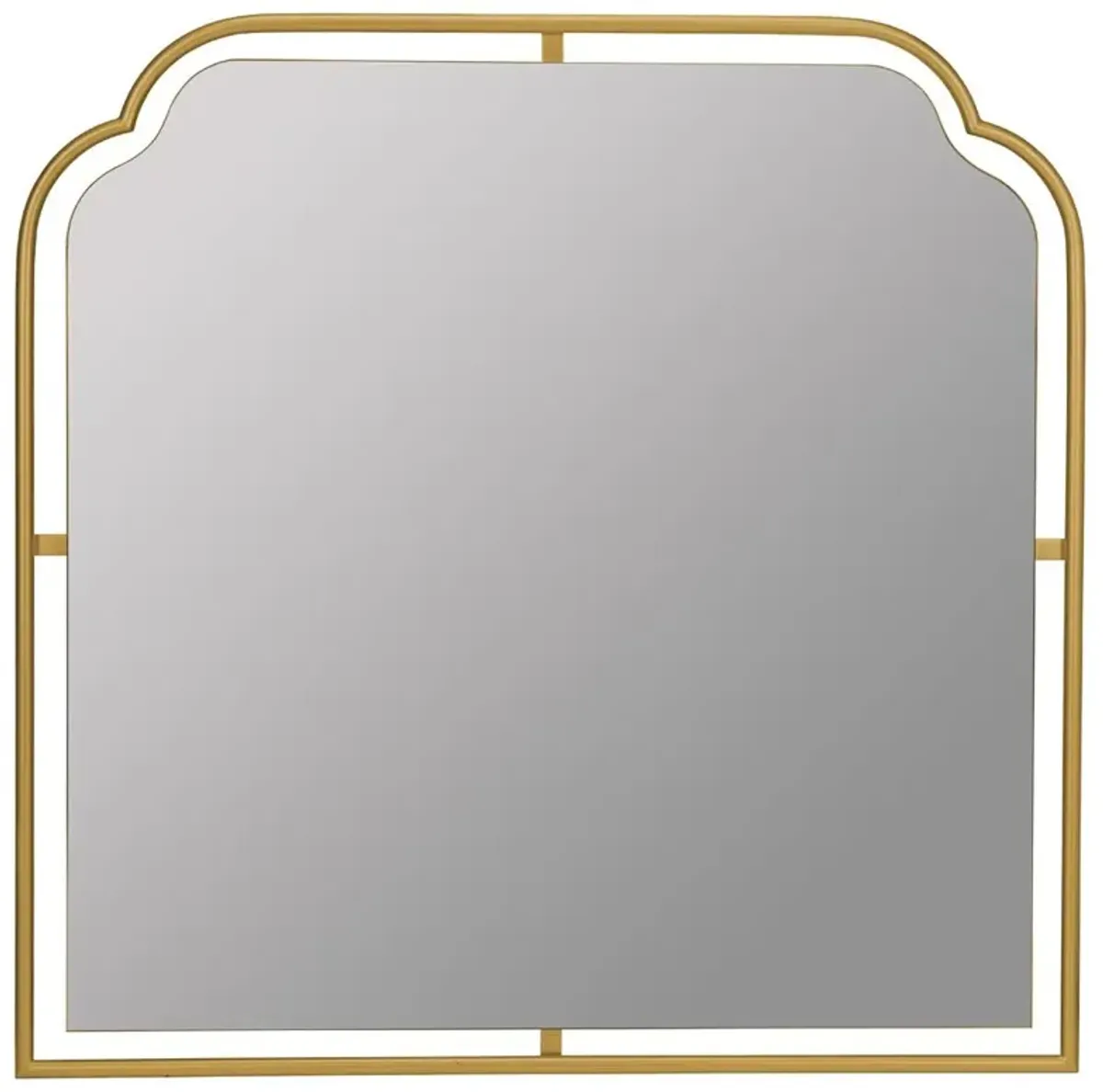 Amy Hollywood Regency Gold Mantle Wall Mirror
