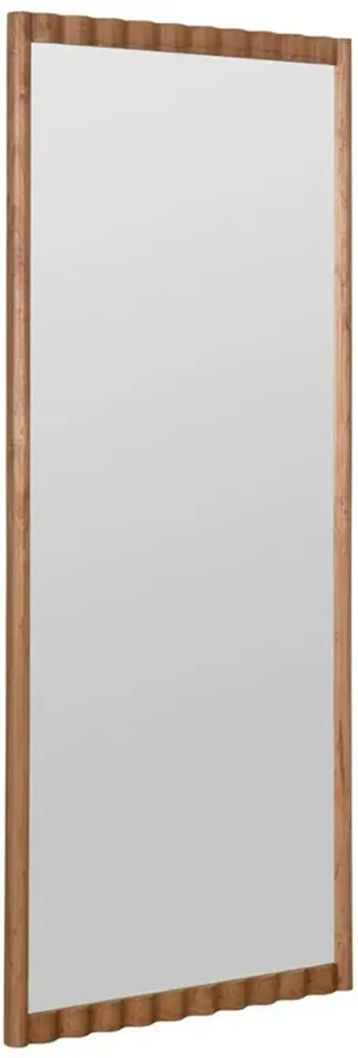 Milani Coastal Beach Natural Wood Full Length Floor Mirror