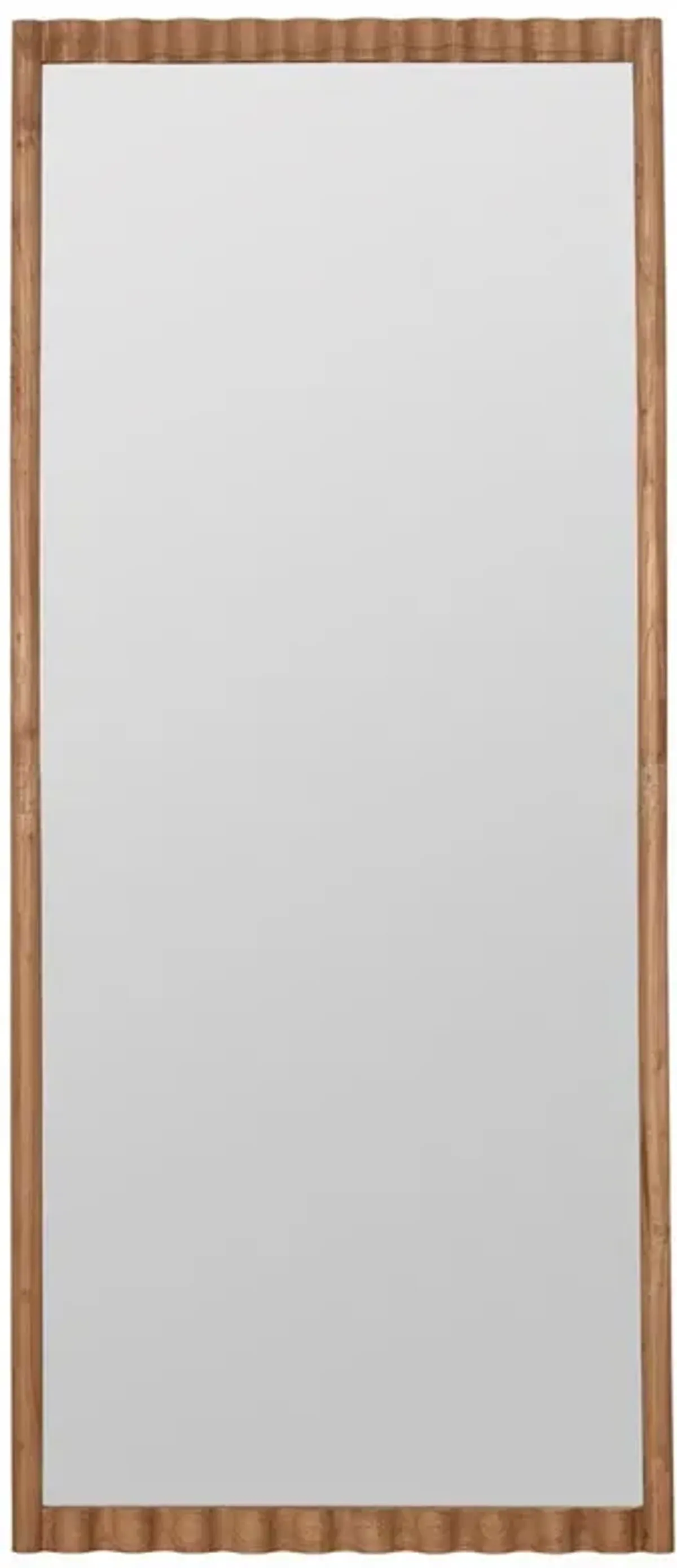 Milani Coastal Beach Natural Wood Full Length Floor Mirror