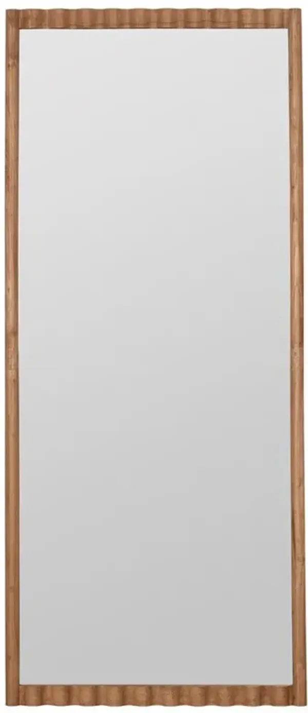 Milani Coastal Beach Natural Wood Full Length Floor Mirror