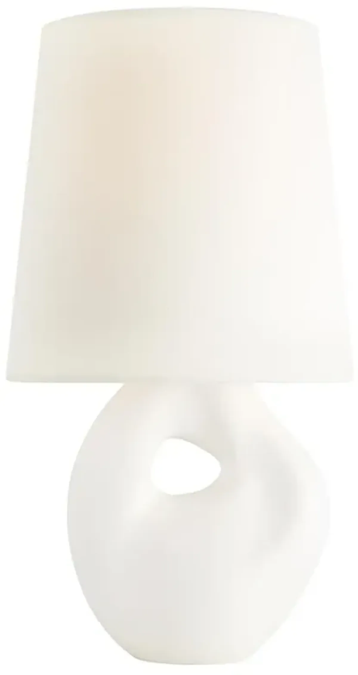Visual Comfort Adria French Country White Plaster Cordless  Table Lamp - 16"