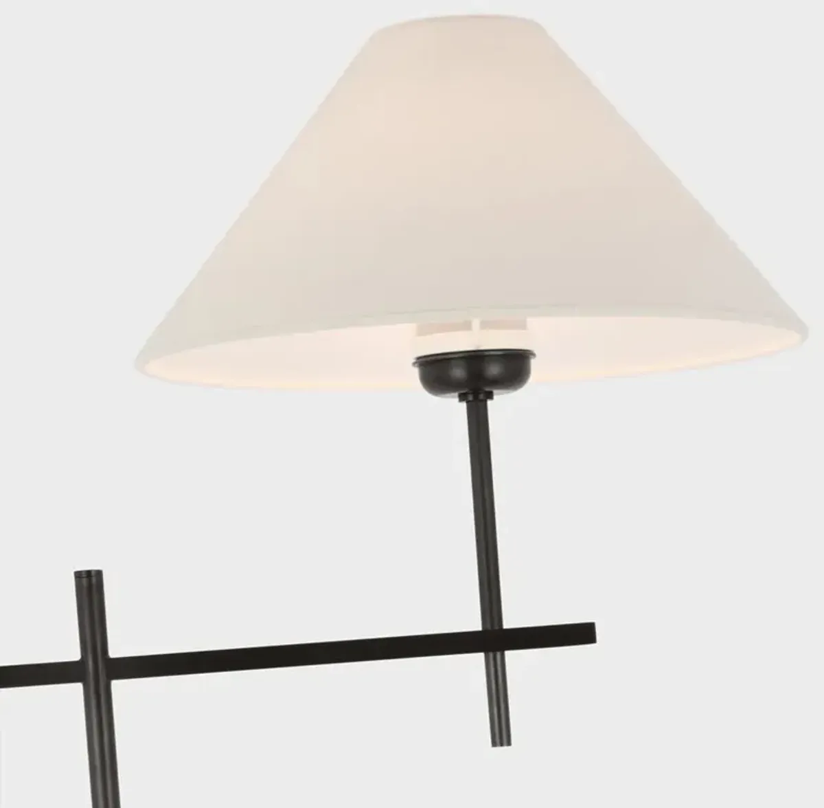 Visual Comfort Hackney Modern Bronze Cordless Bridge Arm Floor Lamp