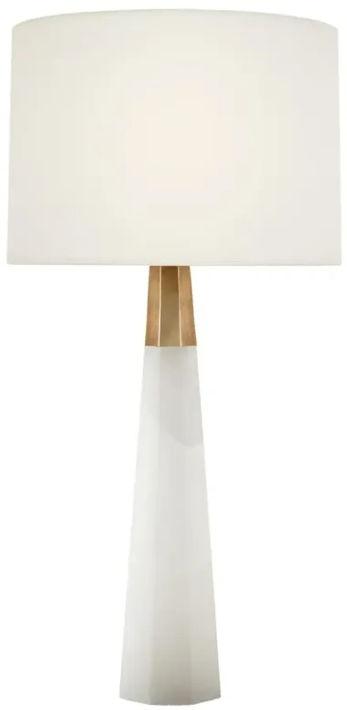 Visual Comfort Olsen Modern White Alabaster Cordless Table Lamp - 32"