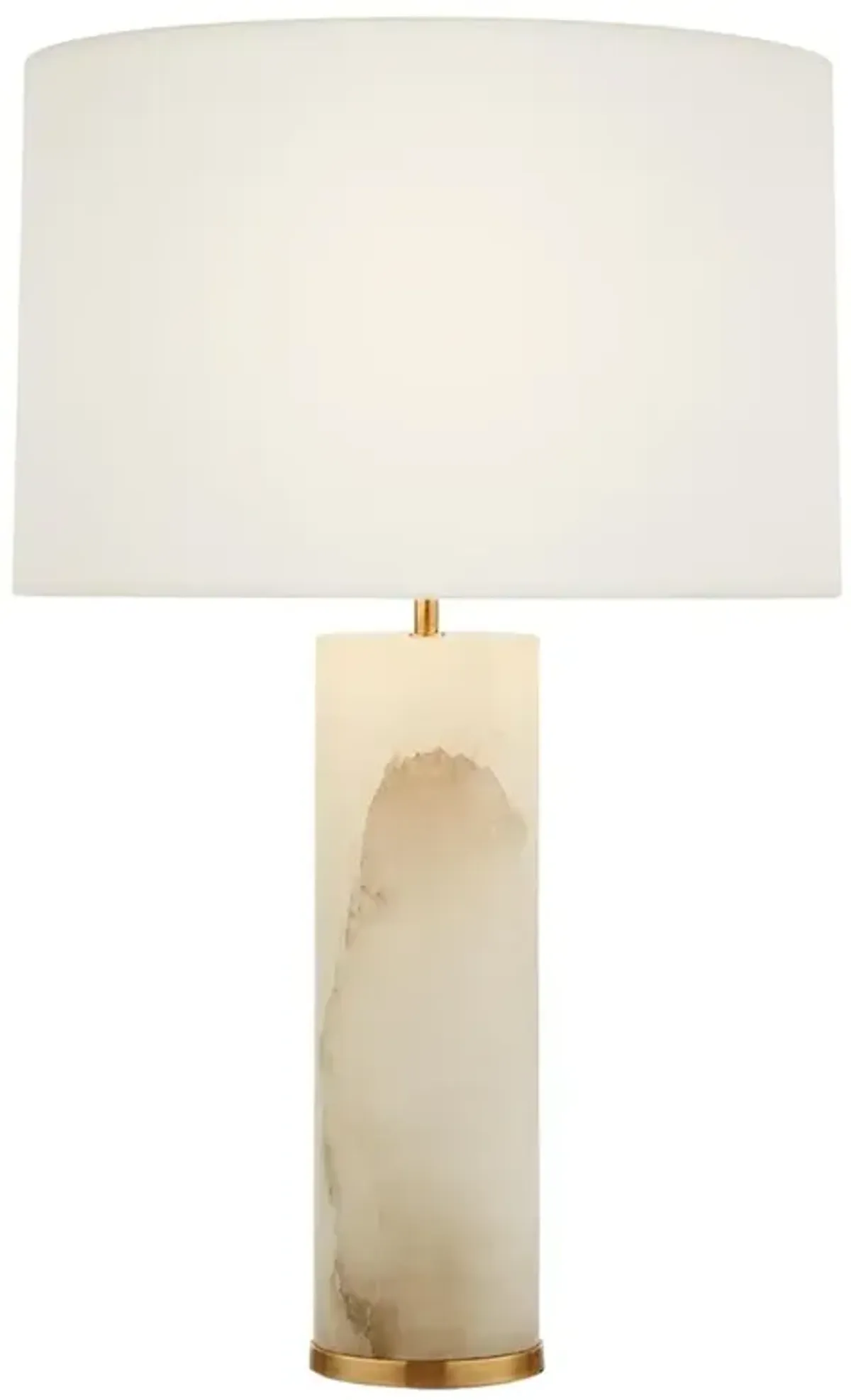 Visual Comfort Lineham Modern White Alabaster Cordless Table Lamp - 29"