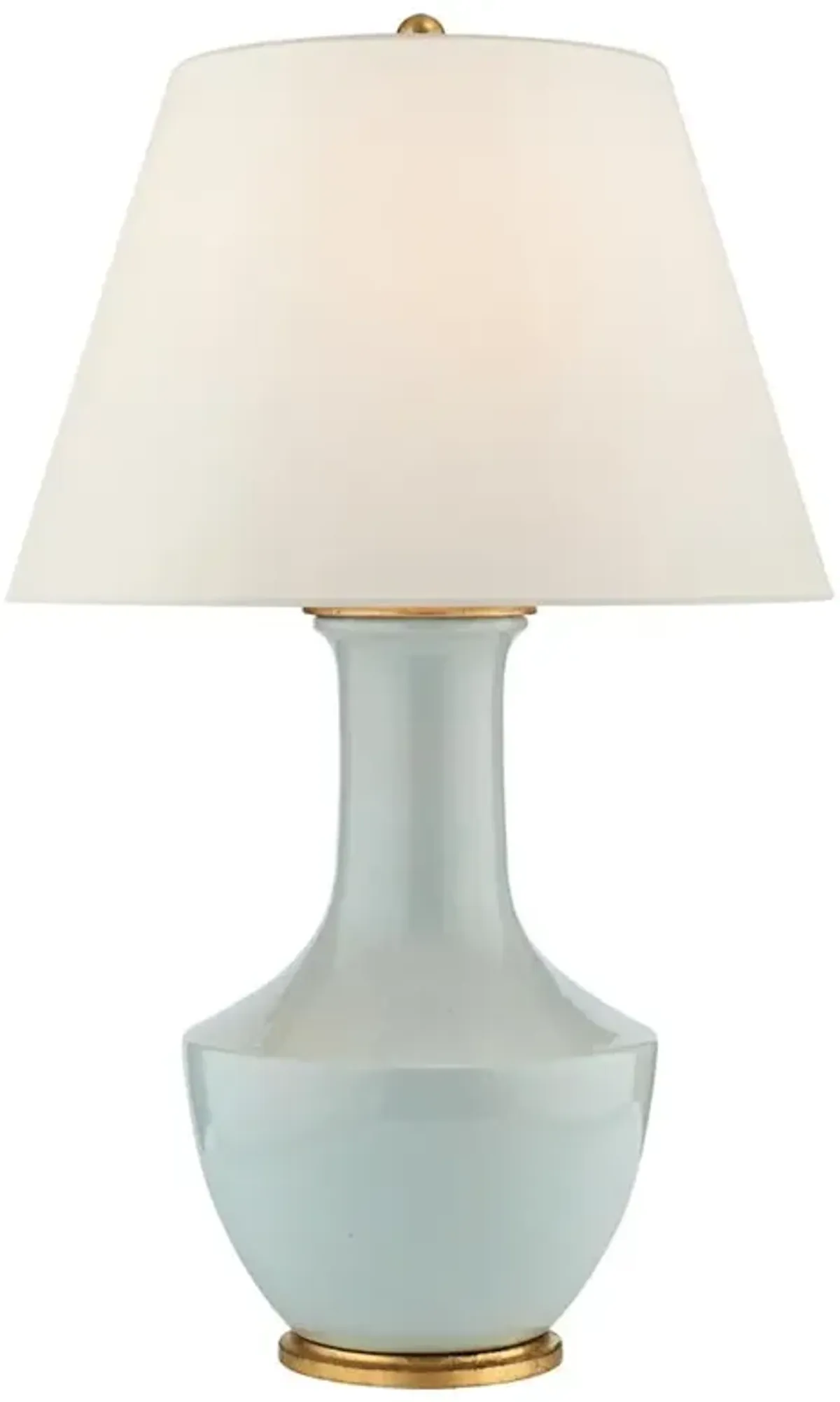 Visual Comfort Lambay Modern Classic Ice Blue Ceramic Cordless Table Lamp