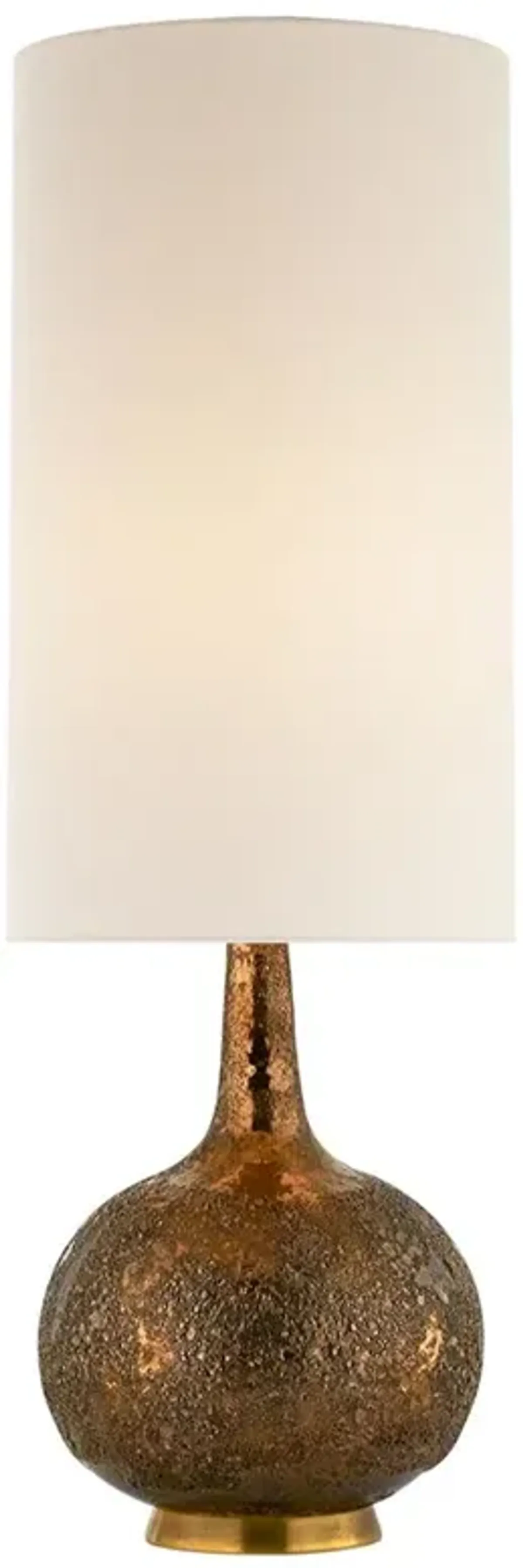 Visual Comfort Hunlen Mid Century Burnt Gold Ceramic Cordless Table Lamp