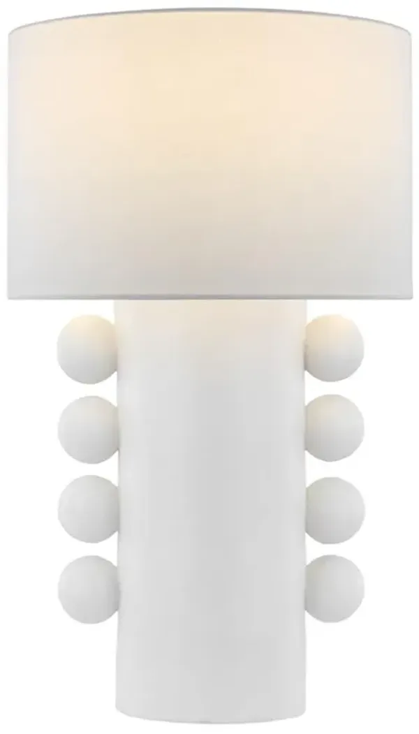 Visual Comfort Tiglia Modern Classic Plaster White Cordless Table Lamp
