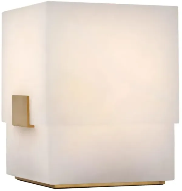Visual Comfort Covet Modern White Alabaster Rechargeable Accent Lamp - 6"
