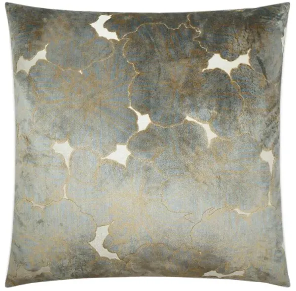 Demetria French Country Grey Floral Cream Decorative Throw Pillow - 20x20