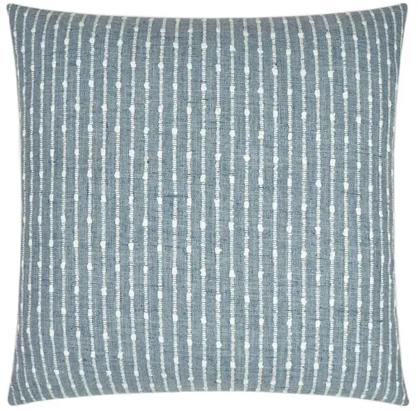 Dune Coastal Blue Denim Feather Down Decorative Throw Pillow - 22x22