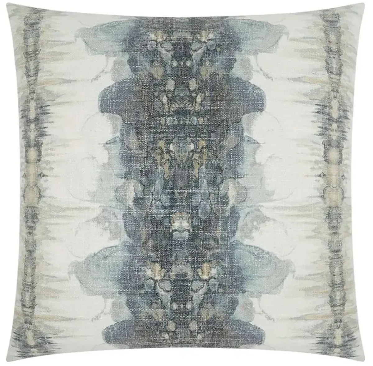 Luna Modern Blue Abstract Feather Down Decorative Throw Pillow - 22x22