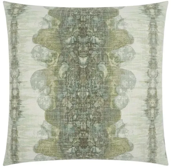 Luna Modern Green Abstract Feather Down Decorative Throw Pillow - 22x22