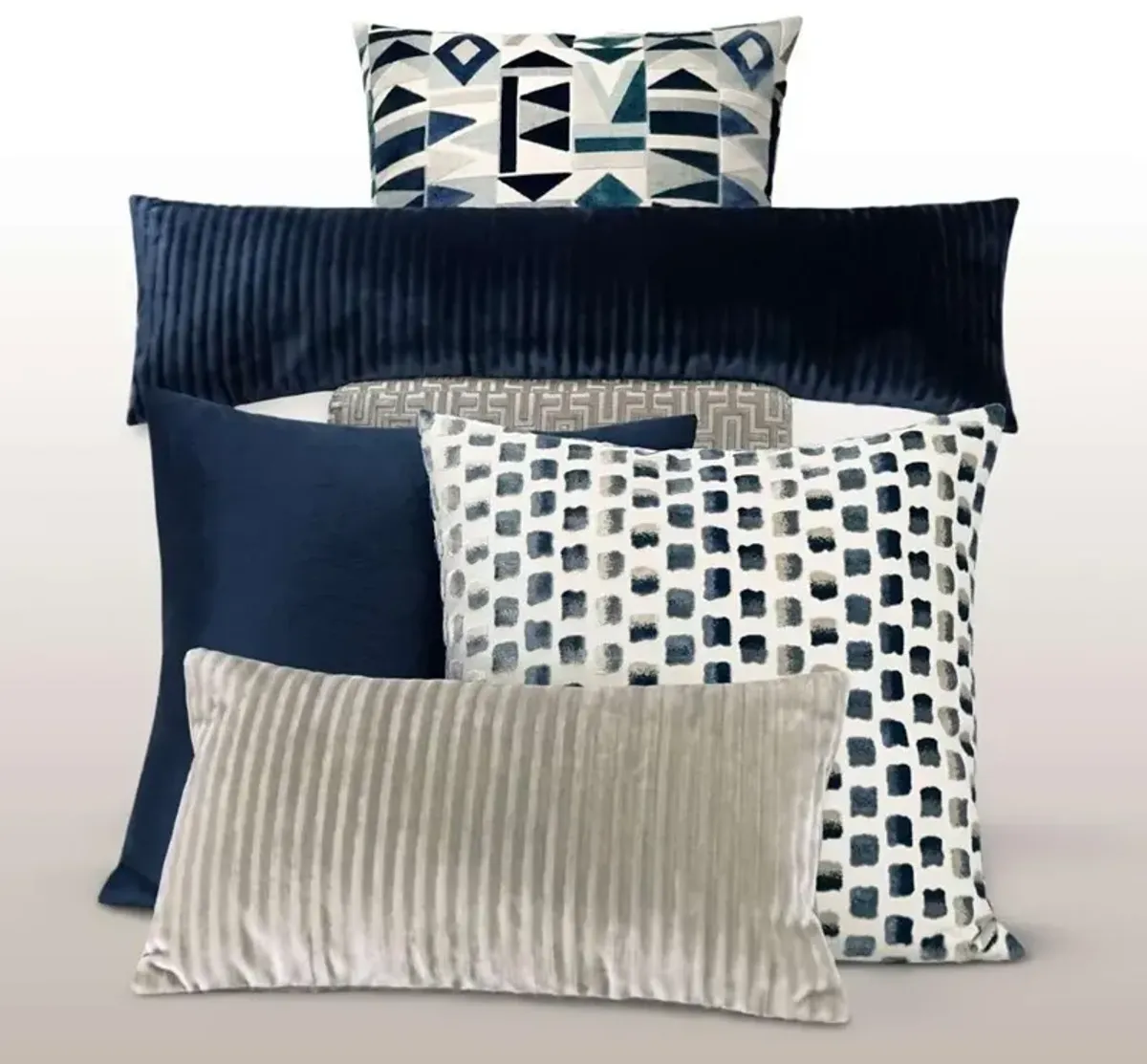 Sawyer Coastal Beach Blue Patterned Decorative Pillow - 24x24