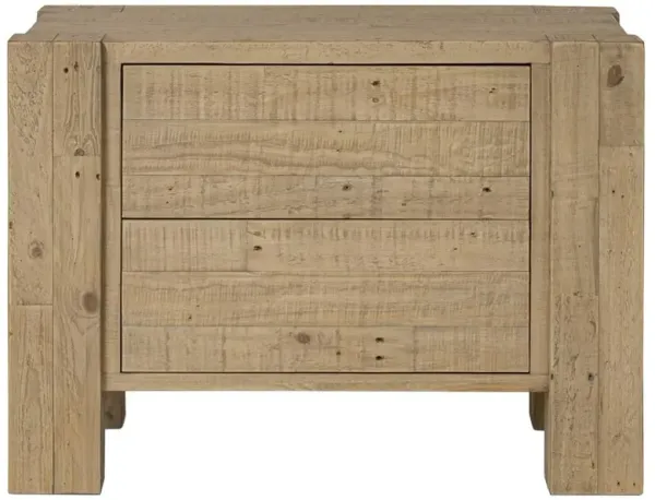 Godwin Rustic Lodge Brown Reclaimed Pine Wood Nightstand