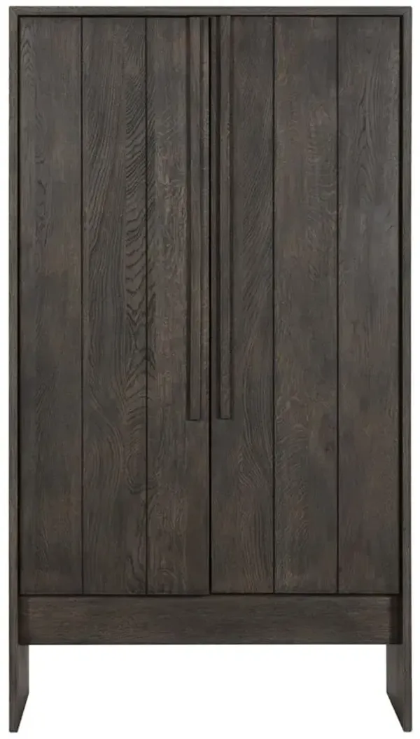 Harriet Rustic Lodge Dark Brown Oak Cabinet