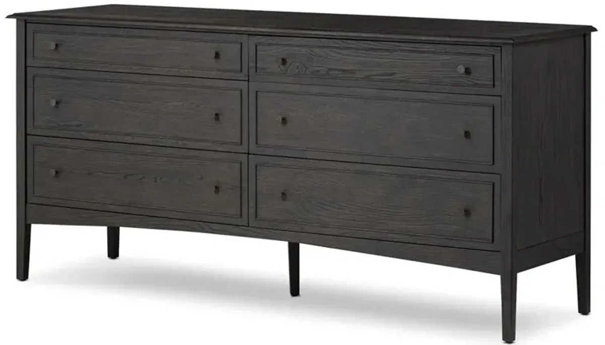 Adelaide Rustic Lodge Smoked Black Oak Double Dresser