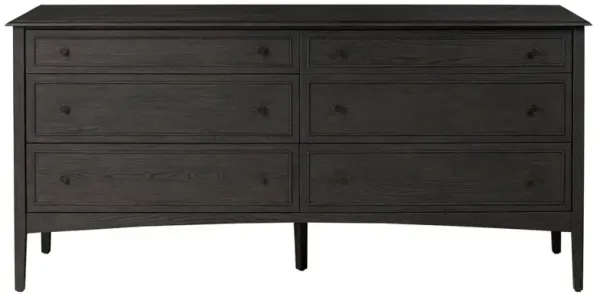 Adelaide Rustic Lodge Smoked Black Oak Double Dresser